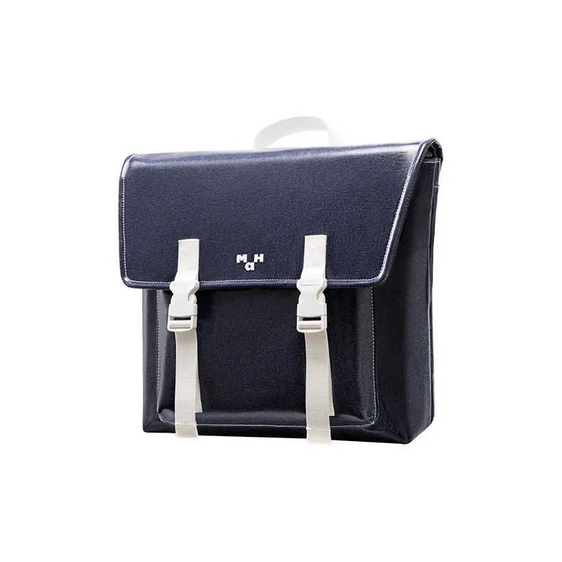 MAH Cotton Satchel Bag Backpack Regular Unisex Denim Blue-1