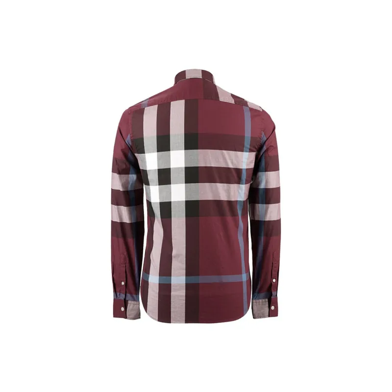 Burberry Shirts Men Red-1