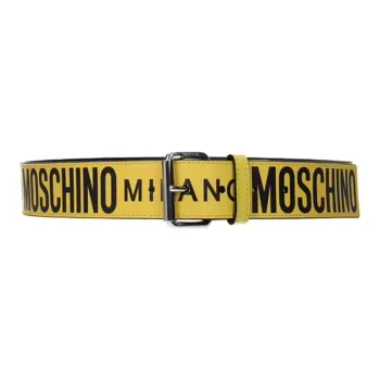 MOSCHINO Leather Belts Unisex Yellow