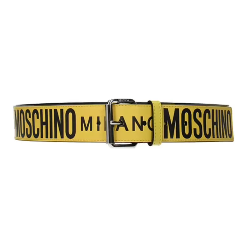 MOSCHINO Leather Belts Unisex Yellow-0