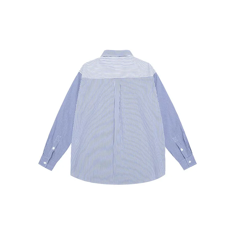 URBAN STANDARD Shirts Men Blue White Stripes-1