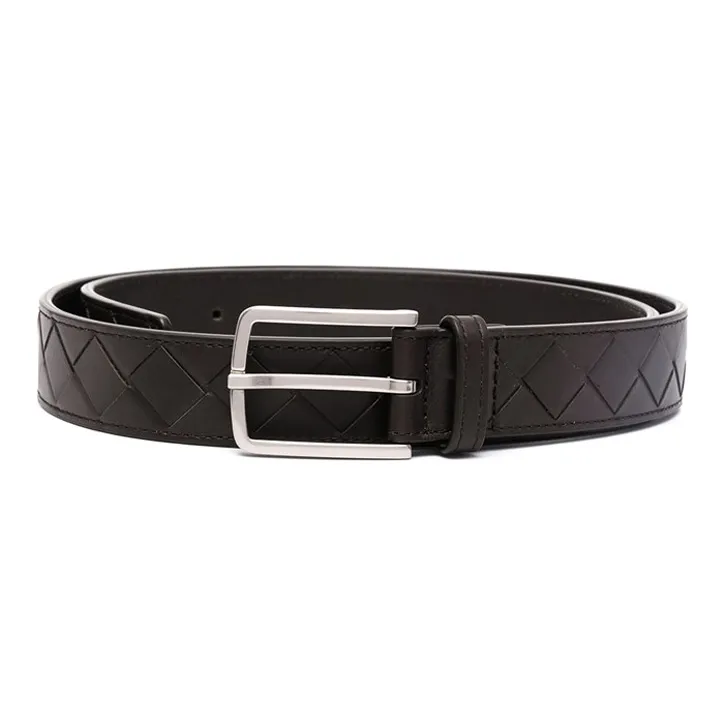 Bottega Veneta Intrecciato Leather 1IN Belt-3