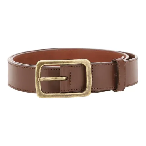 DRIES VAN NOTEN Leather Belts Unisex Yellow Brown