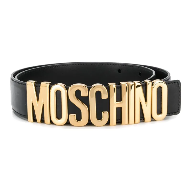 MOSCHINO Logo Lettering Buckle Belt-0