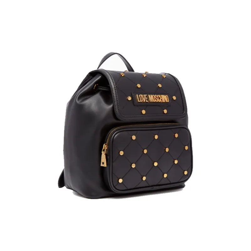 MOSCHINO PU Backpack Women's Black-1