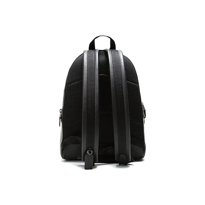 COACH Academy Leather Backpack Large Size Men's Black-3