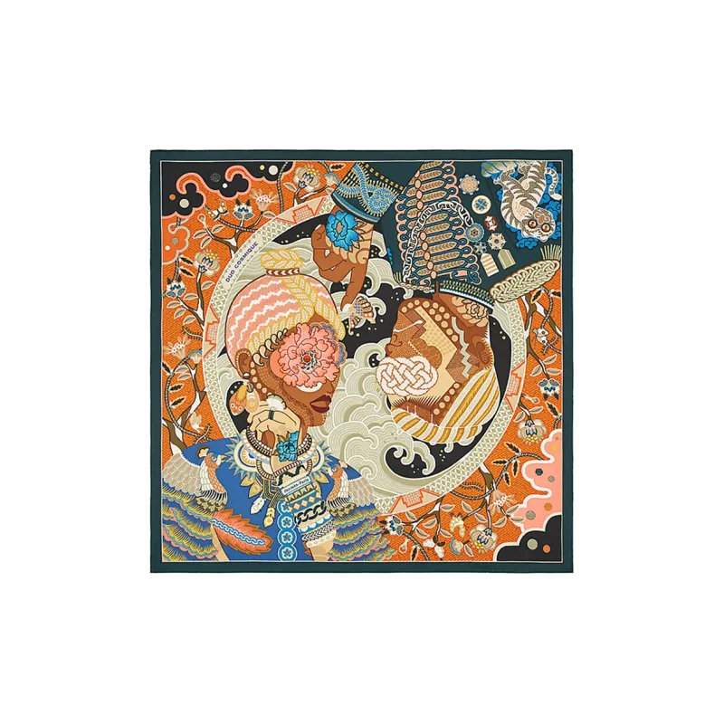 HERMES Silk Scarves Women's Jasper-0