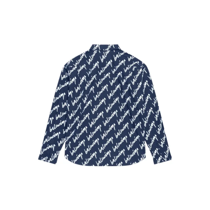 Balenciaga Shirts Men Blue-1