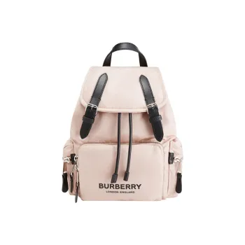 Burberry Logo Print Econyl Nylon Backpack Pink
