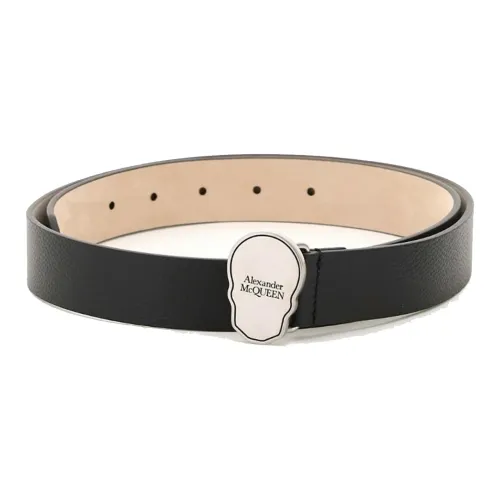 Alexander McQueen Leather Belt Men Black