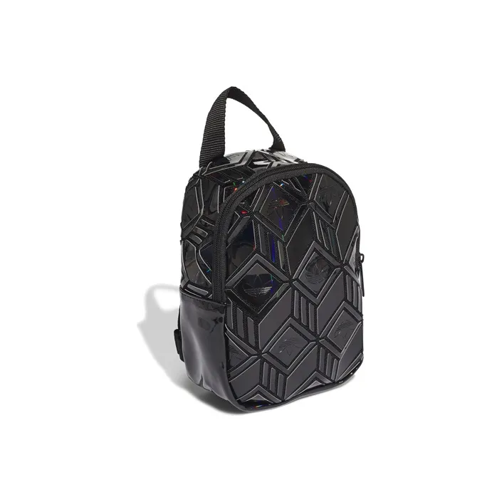 Adidas Originals Polyurethane Artificial Leather Backpack Regular Unisex Black-3