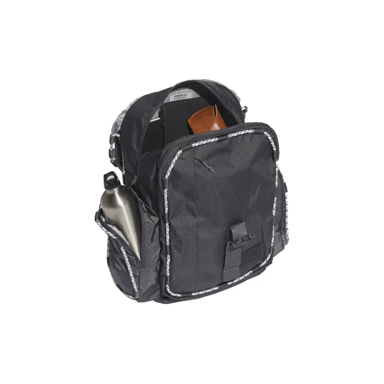 Adidas Polyester Backpack Regular Unisex Solid Gray-3