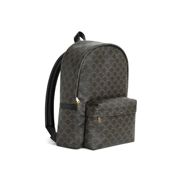 CELINE Triomphe Arc De Triomphe Cow Leather Backpack Men's Black-2