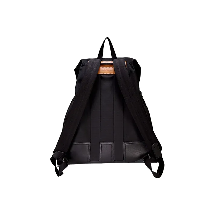 FERRAGAMO Nylon Fabric Backpack Men's Black-1