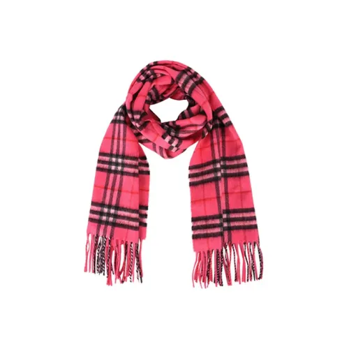 Burberry Knit Scarf Unisex Bright Pink