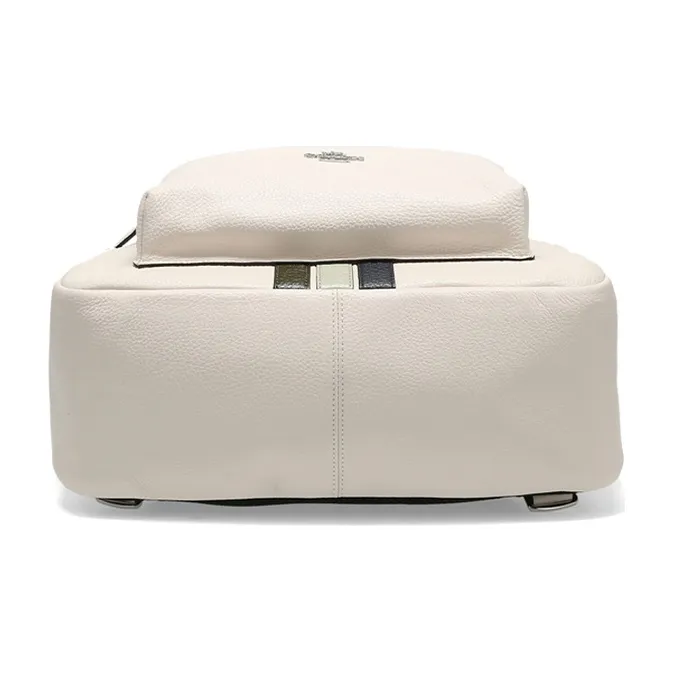 COACH Charlie Pebbled Leather Backpack Large Size Women's White-4