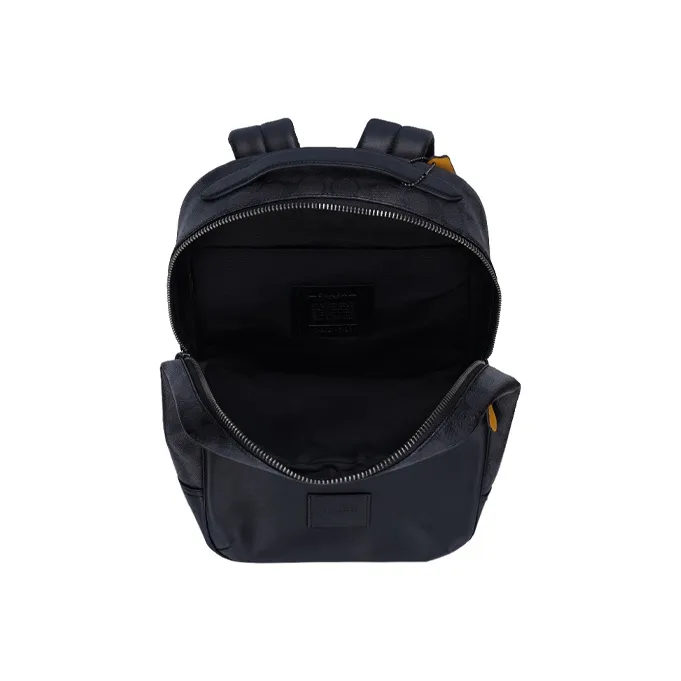 COACH Westway Cow Leather Backpack Regular Men's Black Monogram-4