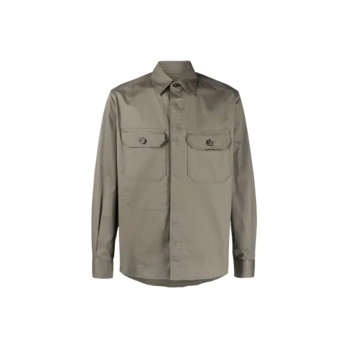 Ermenegildo Zegna Shirts Men Army Green