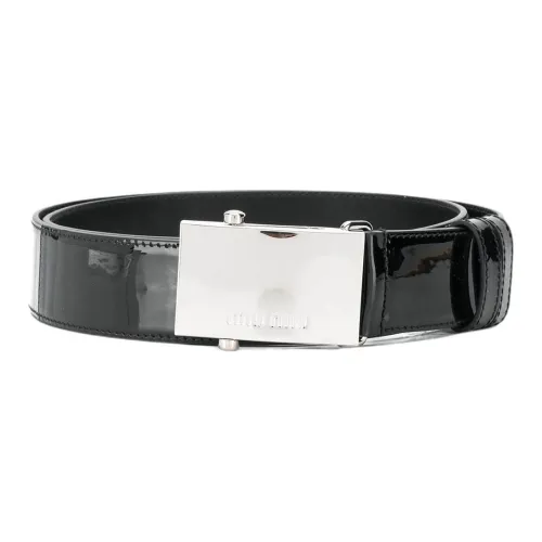 MIU MIU Leather Belts Women's Black