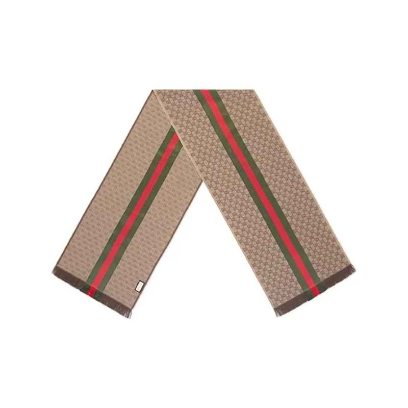 GUCCI Knit Scarves Unisex Brown-0