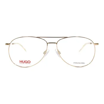 HUGO BOSS Eyeglass Frames Men Gold