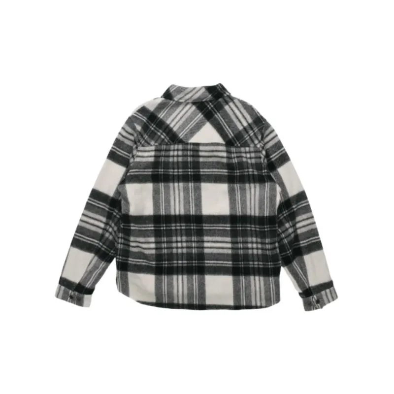 WE11DONE Half zip Plaid Wool Shirt-1
