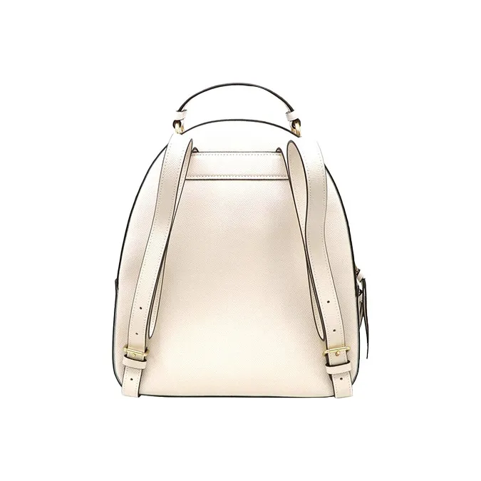 COACH Cow Leather Backpack Women's Chalk White-2