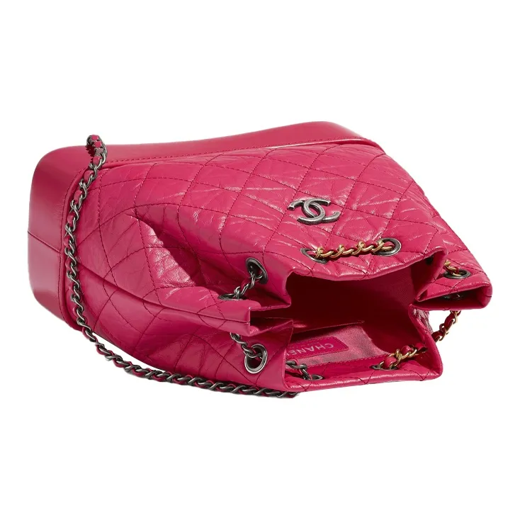 CHANEL Calfskin Backpack Trumpets Women's Pink-3