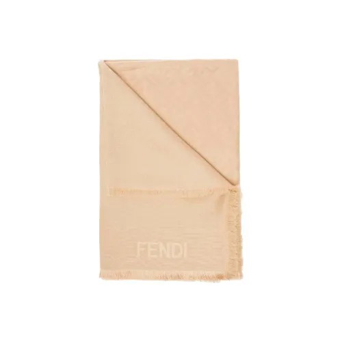 FENDI Silk Scarf Women's Light Brown