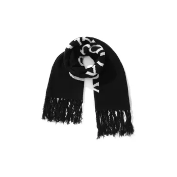 GENANX Knit Scarves Unisex Black