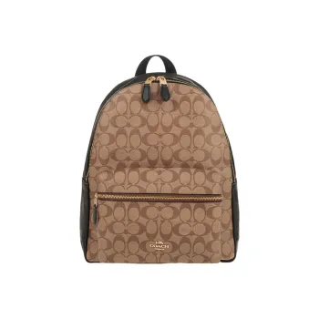 COACH Charlie Backpack Medium Size Women's Black & Brown