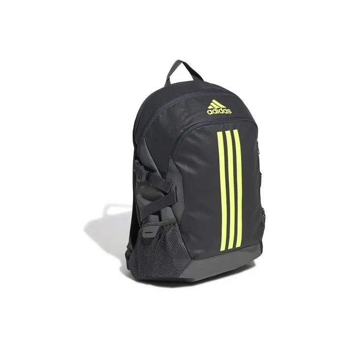 Adidas Polyester Backpack Regular Solid Gray/Neon Yellow-1