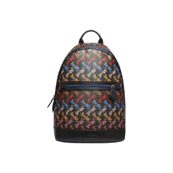 COACH Barrow Canvas With Leather Backpack Regular Men's Multicolor