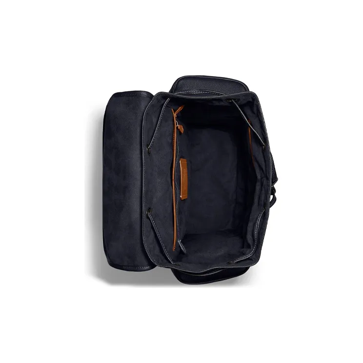 COACH Hitch Leather Backpack Tubas Unisex Midnight Black Multicolor-3