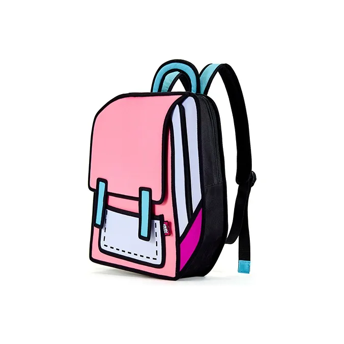 JumpFromPaper Polyester Universe Backpack Large Size Unisex Neon Pink-3