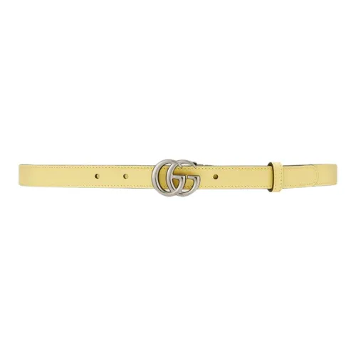 GUCCI Leather Belts Unisex Light Yellow