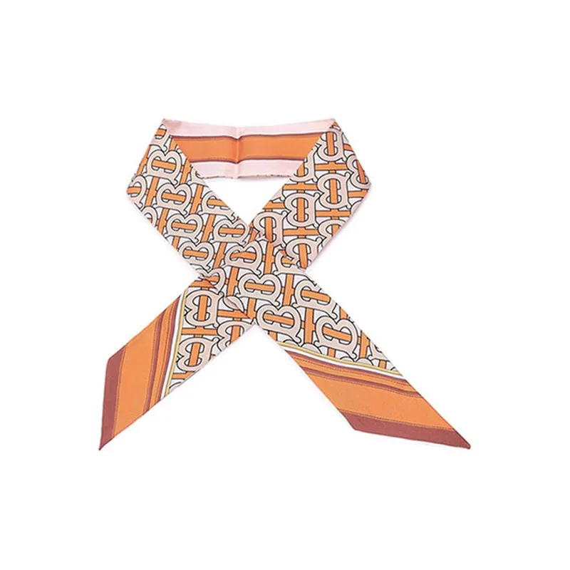 Burberry Silk Scarves Women's Bright Orange-0