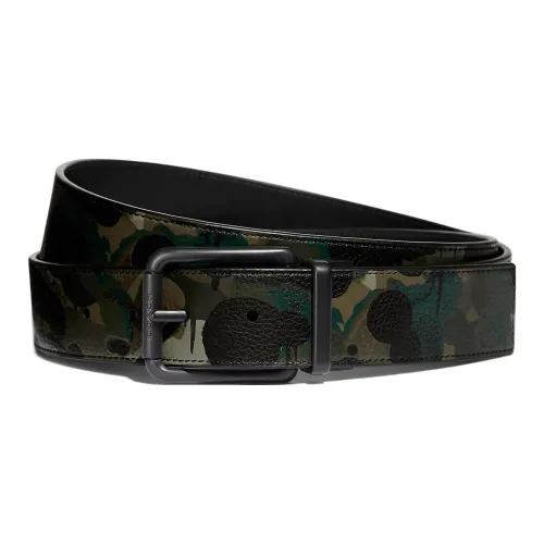 COACH Leather Belts Unisex Green/Blue