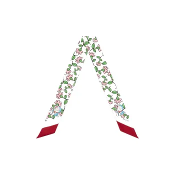 GUCCI Silk Scarves Women's White Green