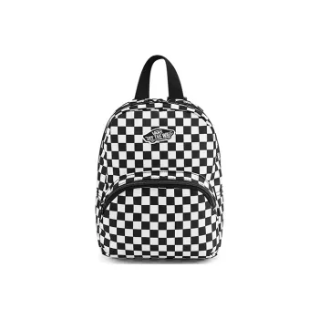 Vans Polyester Backpack Mini Women's Black White Plaid