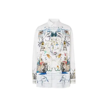 Burberry Printed Long Sleeve Button Down