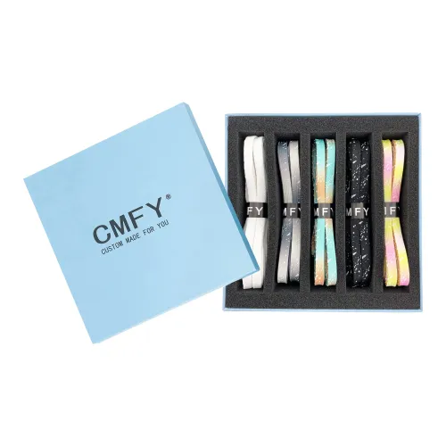 CMFY Shoelaces Unisex Yellow Pink Mint Green Gradient Fluorescent Ink Splatter Shoelaces 5 Pairs Set