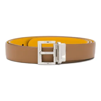 PRADA Leather Belts Unisex Light Brown