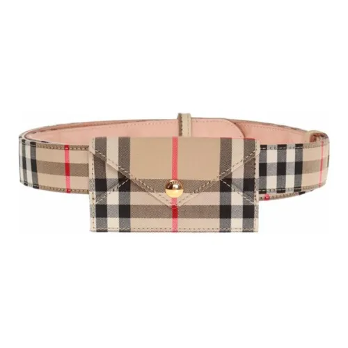 Burberry Leather Belt Women's Beige