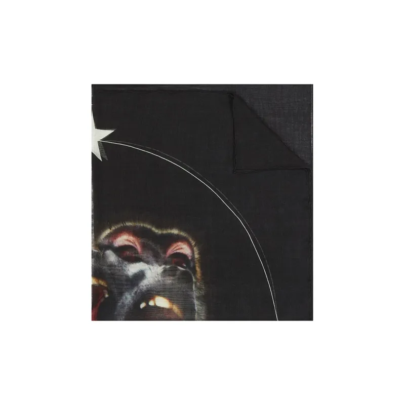 Givenchy Bag Collection Silk Scarves Unisex Black-3