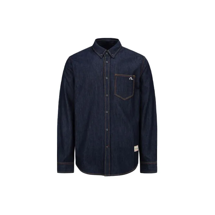 EVISU Shirts Men Denim Blue-1