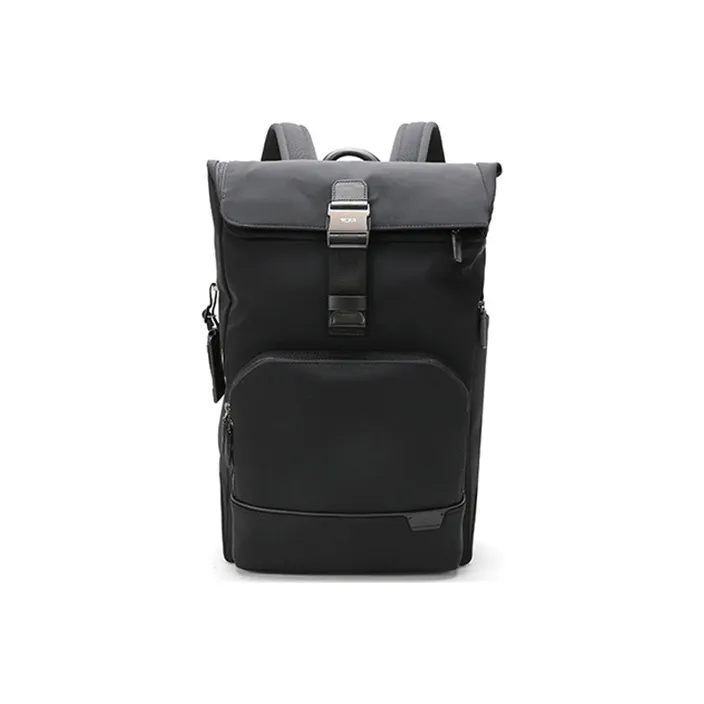 TUMI Fabric With Leather Backpack Men's Black-0