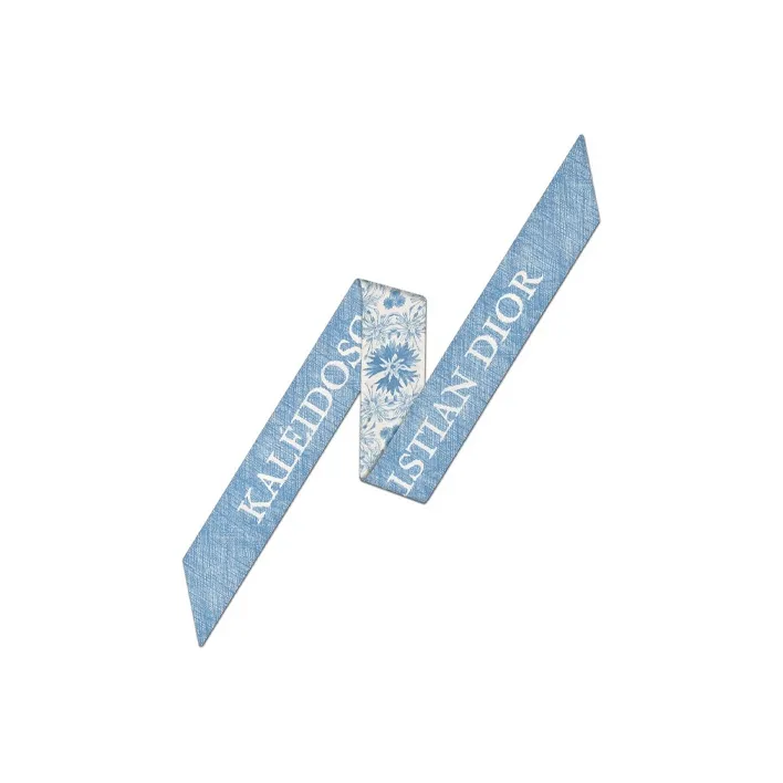 DIOR Silk Scarves Women's Blue-1