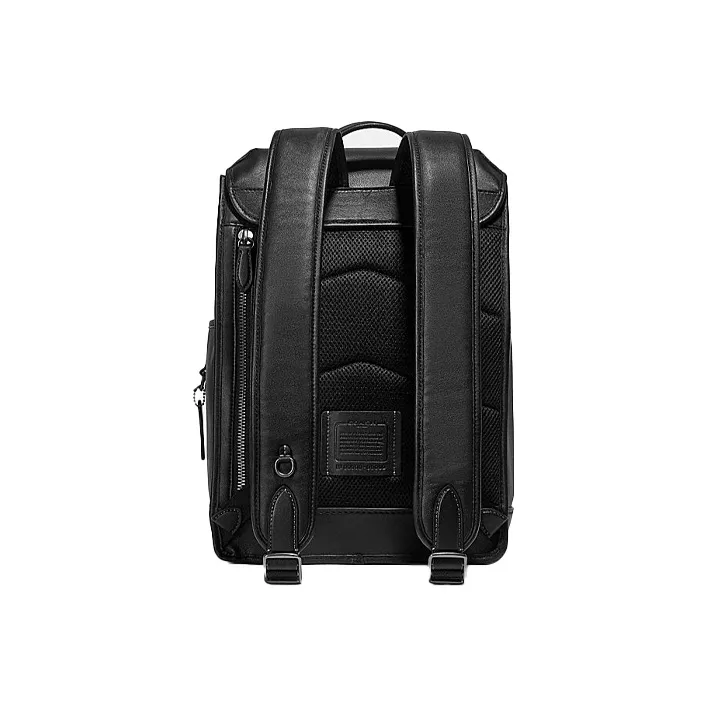 COACH League Cow Leather Travel Bag Backpack Tubas Men's Black-1