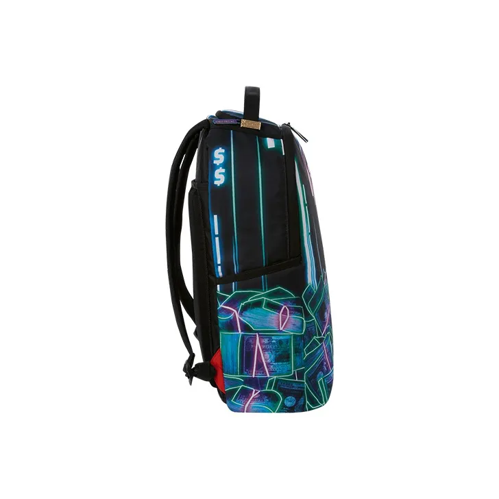 SPRAYGROUND Fabric Laptop Bag Backpack Medium Size Unisex Neon Dollar Color Block-2